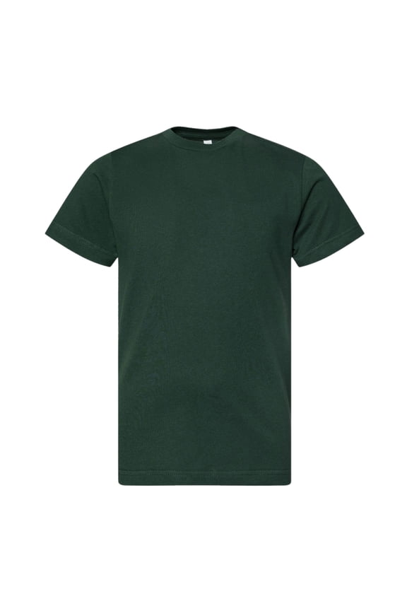 LAT Youth Short Sleeve Fine Jersey Tee, 100% Ring-Spun Cotton Breathable Kids T-Shirt (Forest, L)