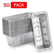 LATA 50 Pack Grill Drip Pans, Aluminum Grease Cup Liners, Compatible with Blackstone Griddles 17, 22, 28, 30, 36 Inches