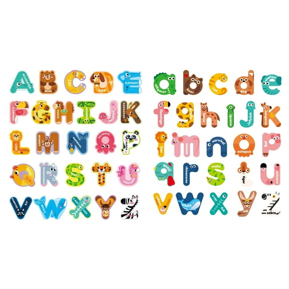 LATA 52 Pcs Jumbo Magnetic Letters - Alphabet Magnets for Preschool and Kindergarten Kids, Early Learning & Literacy Development Toy
