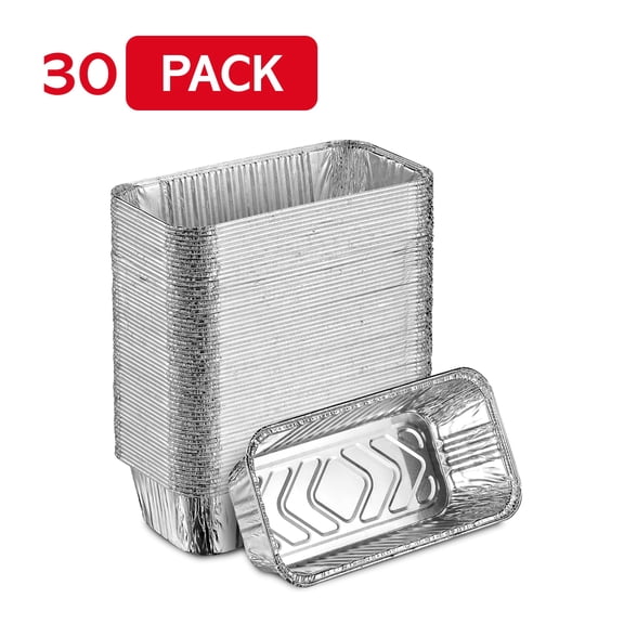 LATA Aluminum Foil Loaf Pans 9 x 5 Inch, Extra Thick Bread &  Meatloaf Baking Pans,  30 Pack