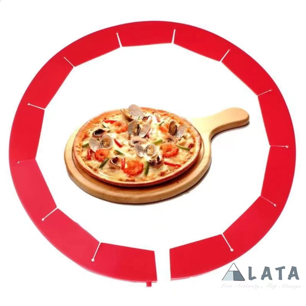 LATA Pie Crust Shield Adjustable Silicone Pizza Ring Reusable Baking