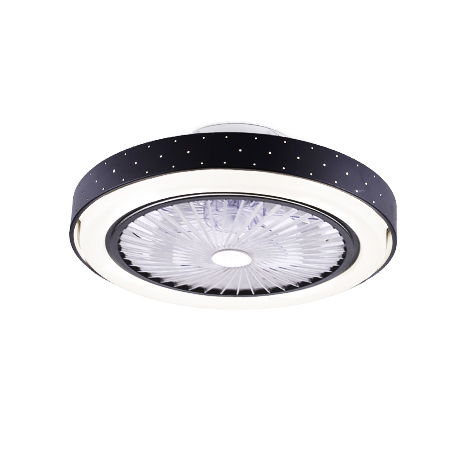 LATATA Ceiling Fan with Light,48W 6 Wind Speed Dimmable 3Colors 19''LED