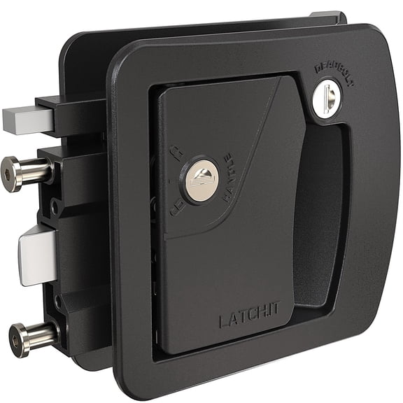 LATCH.IT RV Door Lock Replacement | Class C Campers Mechanical Cam Latch | Camper Door Locks with 2 Mechanical Keys | AllMetal Camper Doors Latch | Fits Class C with 3.50" x 4.50" Lock Opening