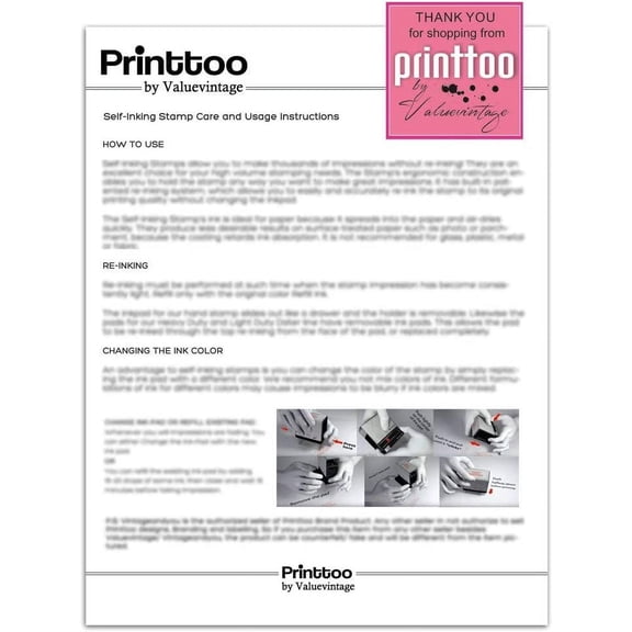 LATE WORK Self Inking Rubber Stamp Custom Colop Office Stationary P20 Mini Stamper