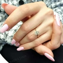 LATELIERDBIJOUX 1.5CT Oval Moissanite Hidden Halo Engagement Ring For Women, Statement Bridal Ring