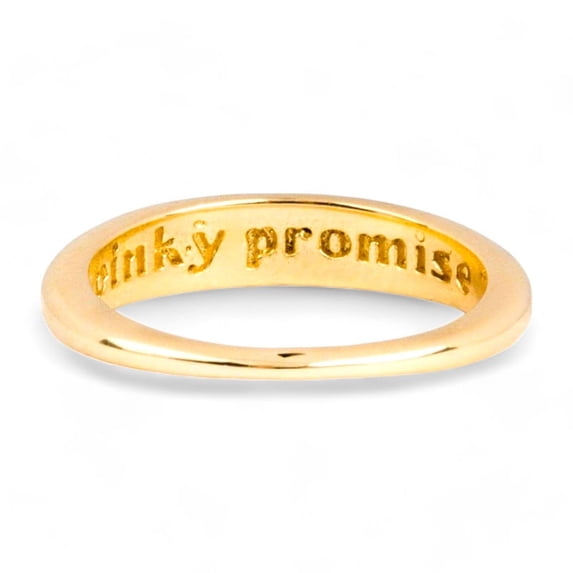 LATELIERDBIJOUX Minimalist Pinky Promise Ring / Perfect for Couples / Special Gift for women / Symbolic and Elegant Design / Yellow Gold Plated Silver