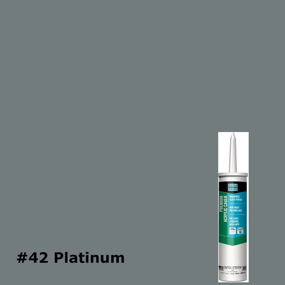 LATICRETE Premium Acrylic UNSANDED Caulk 10.3oz Sealant Tube #7142 PLATINUM