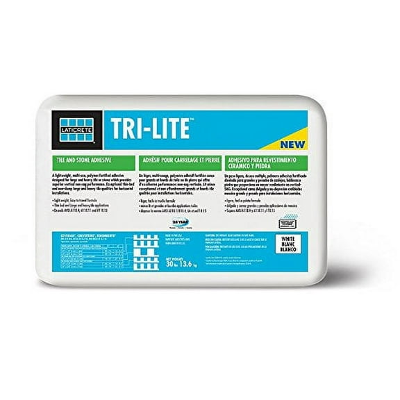 LATICRETE TRI-LITE Tri-Purpose Mortar 30 Lb. Bag White