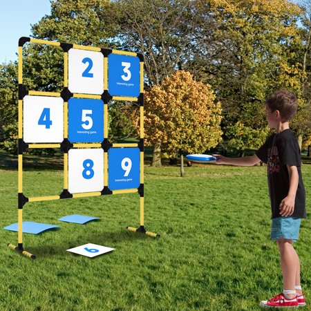 LATIPOPO Outdoor Games for Kids - Indoor Holiday Fun Yard Game for Adults & Family Flying Disc Toss Game-Perfect for Camping, Beach, Lawn--Easy to Set Up w/ Compact Carry
