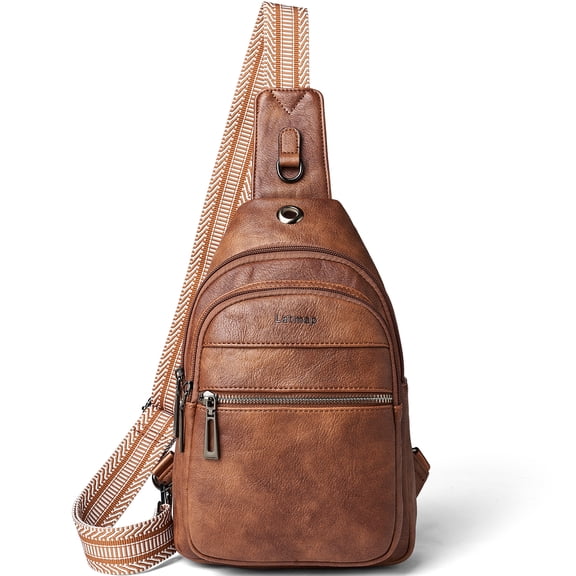 LATMAP Crossbody Sling Bag for Women, Adjustable Straps, Suitable for Travel and as a Gift, Brown