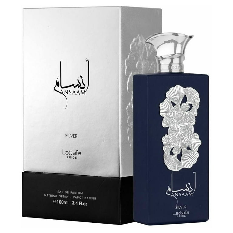 Lattafa Ansaam Silver 100ml 香水 Ansaam Silver by Lattafa Eau De Parfum EDP Spray 3.4 oz