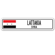 LATTAKIA SYRIA Street Sign Syrian flag city country road wall gift