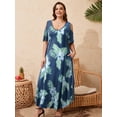 thumbnail image 1 of VEPKUL Fashion Women's Plus Size Summer Cold Shoulder Sundress Casual Long Maxi Dresses, 1 of 8