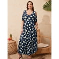 thumbnail image 1 of VEPKUL Fashion Women's Plus Size Summer Cold Shoulder Sundress Casual Long Maxi Dresses, 1 of 8