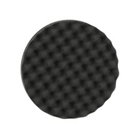 LAUCO Black Foam Waffle Buffing Pad Single Sided - Final Buff Polish Wax - Hook & Loop 8 inch (203.2 mm) - (8998)