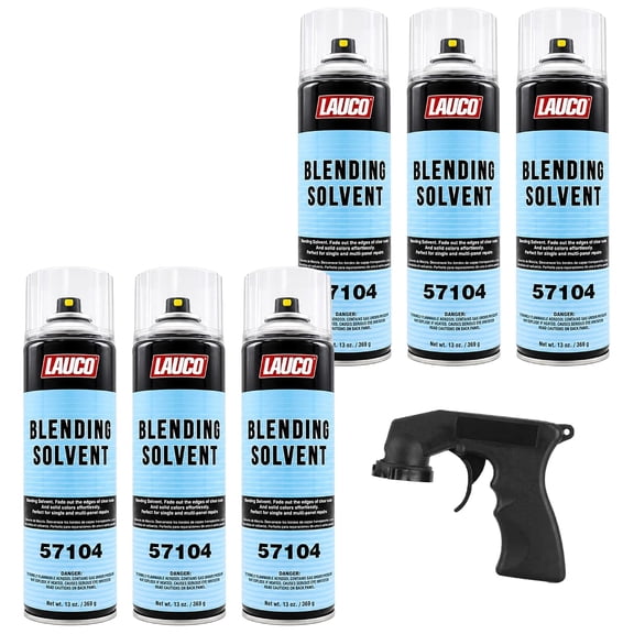 LAUCO Blending Solvent 13 Oz Aerosol Spray Can with Aerosol Spray Gun - Pack of 6 - Perfect for Single and Multi-Panel Repair (57104)