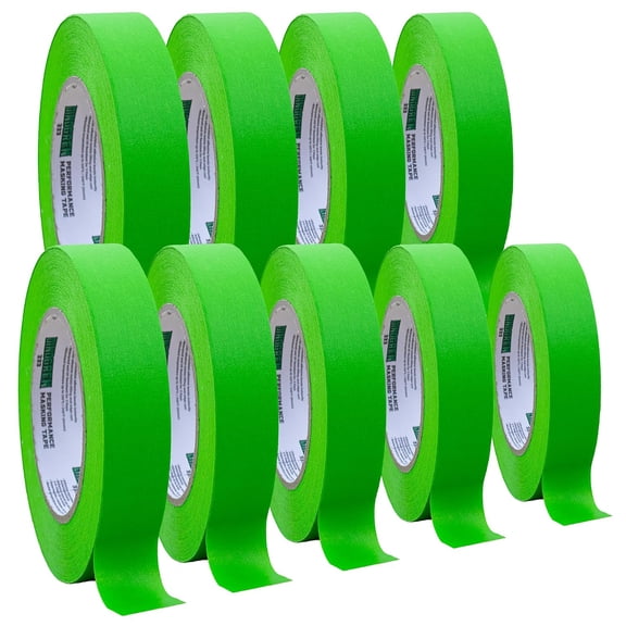LAUCO DINOGREN Masking Green Tape 1 Inch x 60 Yards, 9 Rolls, Green High Performance Painters Tape, Heat, UV and Water Resistant Tape for Car Painting, Auto Body Refinishing and Spray Booths 6068