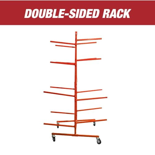 LAUCO Floor Mobile Bumper Storage Rack - Double Sided Bumper Storage ...