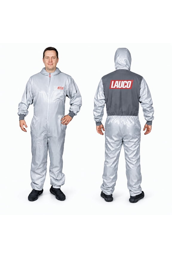 Reusable Paint Spray Coverall with Hood, Anti-Static Silicone-Free Protective Suit, 98% Polyester 2% Carbon Fiber (S)