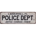 thumbnail image 1 of LAUDERHILL, FL POLICE DEPT. Home Decor Metal Sign Gift 6x18 106180012476, 1 of 1