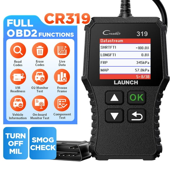 LAUNCH CR319 OBD2 Scanner Engine Fault Code Reader Car Diagnostic Scan Tool with Full OBD2 Functions DTC Lookup