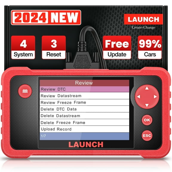 LAUNCH CRP123 V2.0 2024 Newest OBD2 Scanner Four System Car Diagnostic Tool with 3 Reset Oil Service,Throttle Adaption,SAS Relearn, Lifetime Free Update  for All Cars