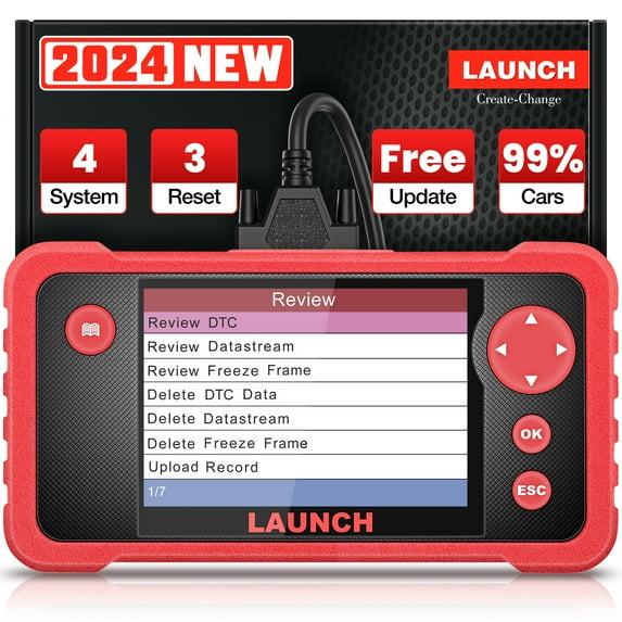 LAUNCH CRP123 V2.0 2024 Newest OBD2 Scanner Four System Car Diagnostic Tool with 3 Reset Oil Service,Throttle Adaption,SAS Relearn, Lifetime Free Update for All Cars