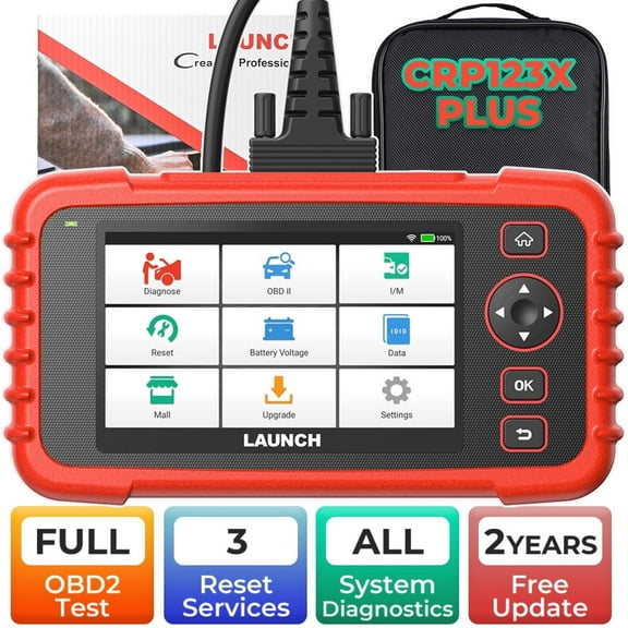 LAUNCH X431 CRP123X Plus Elite OBD2 Diagnostic Scanner, Auto VIN OBD2 Battery Test Scanner,Lifetime Free Update