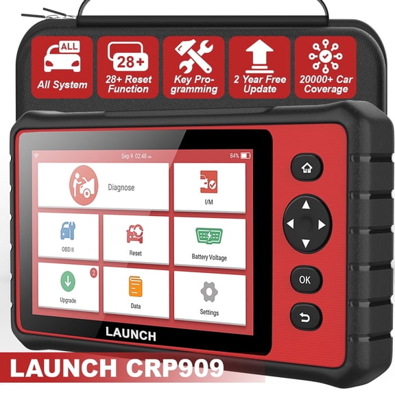 LAUNCH CRP909 All System Car OBD2 Scanner Tool Key Program-ming ABS SRS EPB Oil DPF 26 Reset Diagnostic Tool Touch Scren + keypad