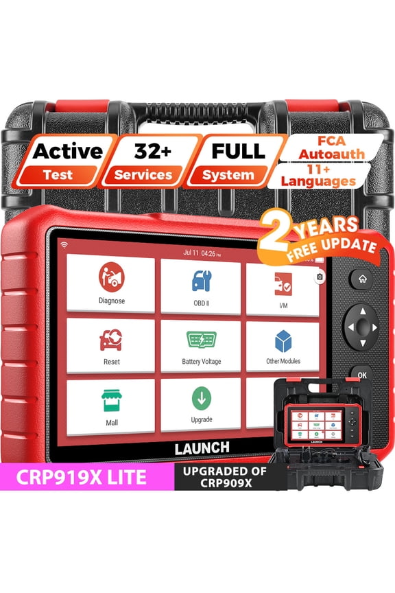 CRP919X Lite Bidirectional Scan Tool, 32 Reset Services, All System Diagnostic Scanner, Injector Coding, Auto VIN OBD2 Scanner Diagnostic Tool with 2-Year Updates
