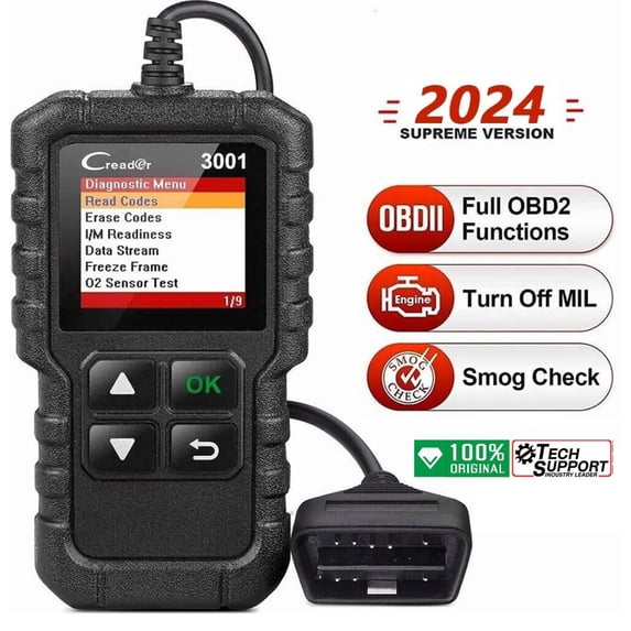 LAUNCH Creader 3001 OBD2 Diagnostic Scan Tool , Engine Fault Code Reader Mode 6 CAN Car Scanner for All OBDII Protocol Cars Since 1996, Check Engine Light Systems
