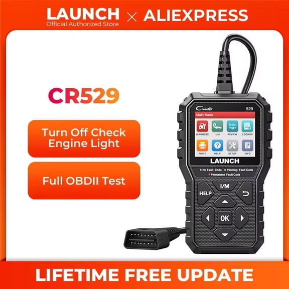 LAUNCH Creader CR529 OBD2 Scanner Automotive Diagnostic Tool OBDII Code Reader Fault Code Read OBD Scan DIY Code Reader CR529