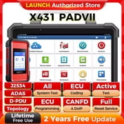 LAUNCH X-431 PAD VII Elite, Car Diagnostic Scan Tool 2534 Reprogramming ECU Coding Tool, Intelligent Topology, 60+ Services 2 Years Free Update Upgraded of X431 PRO5