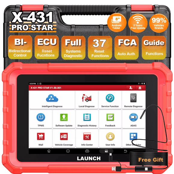 LAUNCH X-431 Pro Star Bidirectional Scan Tool, 37+ Resets, All System Diagnostic Scanner All in One OBD2 Scanner with CANFD, DOIP, FCA Autoauth Diagnosis Scan Tool 2 Year Update