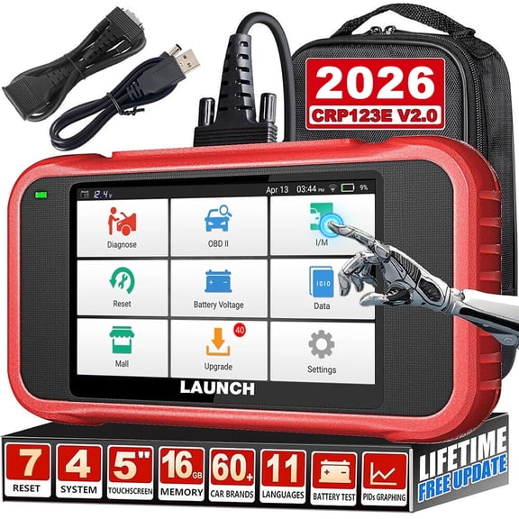 LAUNCH X431 CRP123i V3 OBD2 Scanner Car Diagnostic Code Reader with 7 Reset Services, FCA SGW, AutoVIN, Throttle Adaptation, Battery Test, Oil Reset, Lifetime Free Update