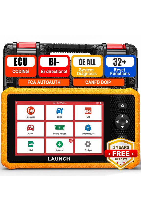 X431 CRP919C Lite Bidirectional Scan Tool with 32+ Reset, All System Diagnostic Scanner for All Cars, Active Test, FCA Autoauth 2-Year Free Update