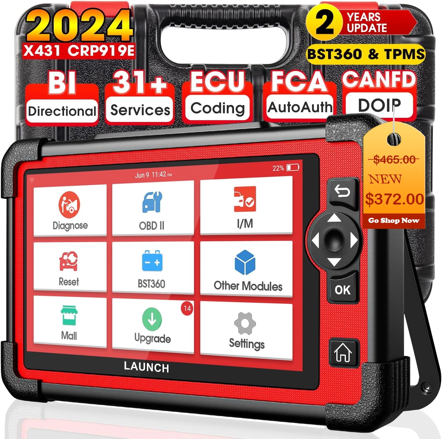 LAUNCH X431 CRP919E Cars Diagnostic Scan Tool All System Bidirectional