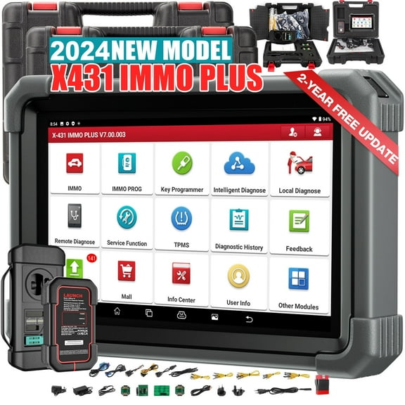 LAUNCH X431 IMMO Plus 2024 Key Fob Programming Tool Car Diagnostic Scanner with PROG3 Bi-directional, ECU Coding, 39+ Services, 2 Years Free Update