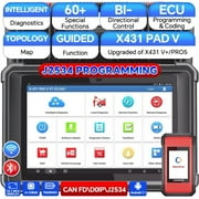 LAUNCH X431 PAD V Intelligent All-in-One Car Diagnostic Scan Tool with J2534/CANFD/DOIP, ECU Online Coding, Bi-Directional Control, Topology Map, 2-Year Free Update