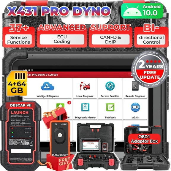 LAUNCH X431 PRO Dyno Scan Tool, ECU Coding, 38+ Services, CAN-FD & DoIP, 2-Yr Free Update