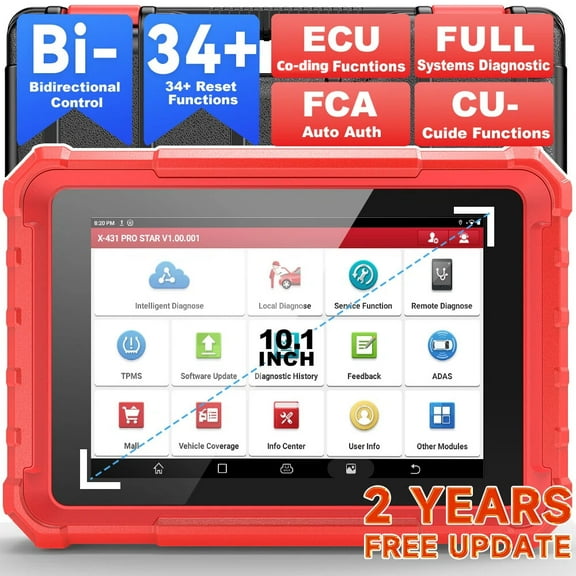 LAUNCH X431 PRO Star Bidirectional Scan Tool, Full System Diagnostic Scanner OBD2 Scanner Auto Car Code Reader, ECU Reset, 37+ Services, Support CANFD&DoIP, FCA AutoAuth, 2 Years Free Update