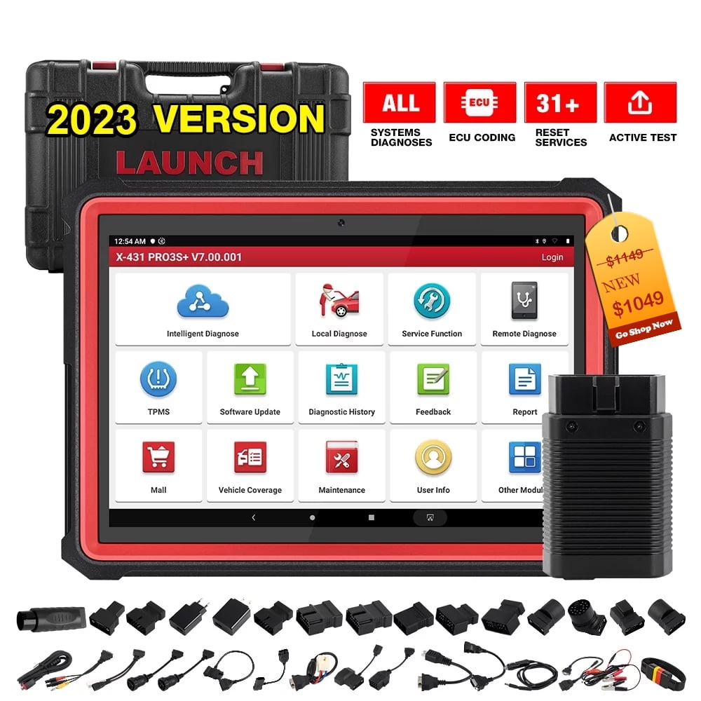  LAUNCH X431 V PRO (V 4.0 ) ,2023 Version Bi-Directional Scanner  Full Systems Diagnostic Scan Tool with 37+ Reset Functions, ECU Coding,  AutoAuth for FCA SGW,2 Yrs Free Update : Automotive