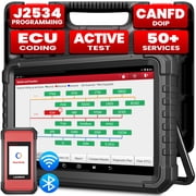 LAUNCH X431 PRO3S+ Elite 2024 All Systems Bidirectional Scan Tool with J2534 CANFD DOIP,OEM Topology Map,HD Trucks Scan, 50+Service,Online Coding Full System Scanner, FCA SGW