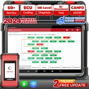 LAUNCH X431 PRO3S+Smartlink HD Heavy Duty Truck Car Diesel&Gasoline Bidirectional Diagnostic Scan Tool with J2534 ,Topology Map,60+Service,ECU Coding,CANFD &DOIP