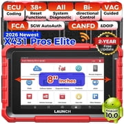 LAUNCH X431 PROS Elite Car Diagnostic Scan Tool, All System Diagnostics, 32+ Services, Active Test, Support CANFD DoIP and FCA Autoauth