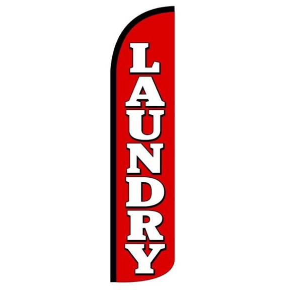 LAUNDRY Windless Flag (Hardware Not Included) |Advertisement /Business Flags | Feather Flag |