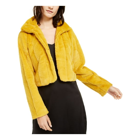 LAUNDRY Womens Yellow Open Cardigan Sweater Size: S