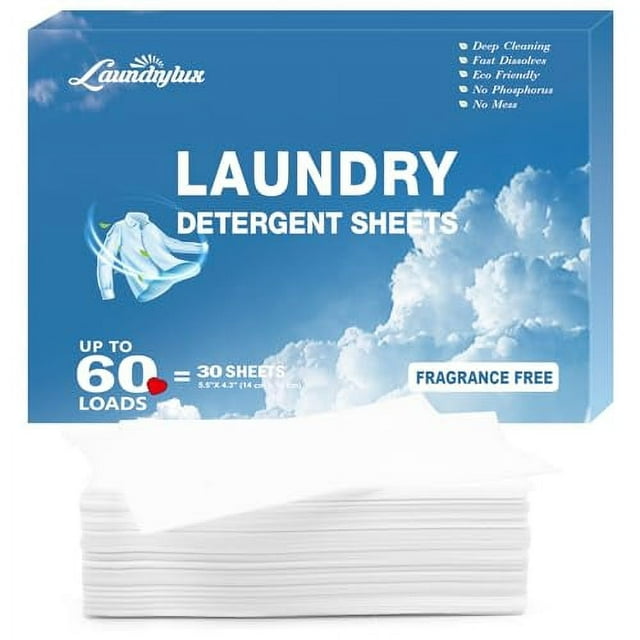 LAUNDRYLUX Laundry Detergent Sheets, EcoFriendly & Hypoallergenic
