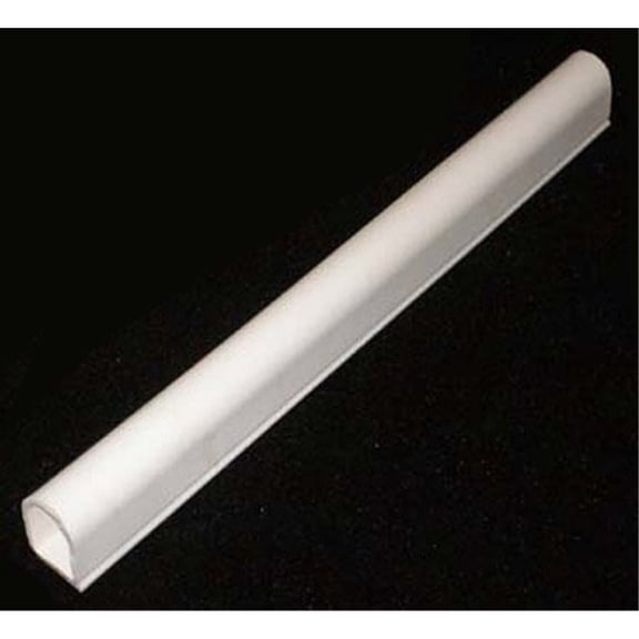 Collapsible Shower Dam - Water Threshold Barrier Stopper for Curb Free Shower/Easy Wheelchair Roll in/Use with Weighted Curtain for Full Splash Guard/White EPDM/90 Degree End Caps/ 66"