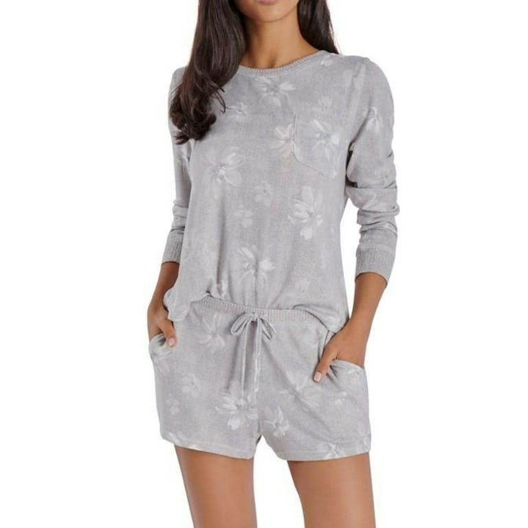 LAURA ASHLEY Ultra Soft 2 Piece Distressed Floral Print Top